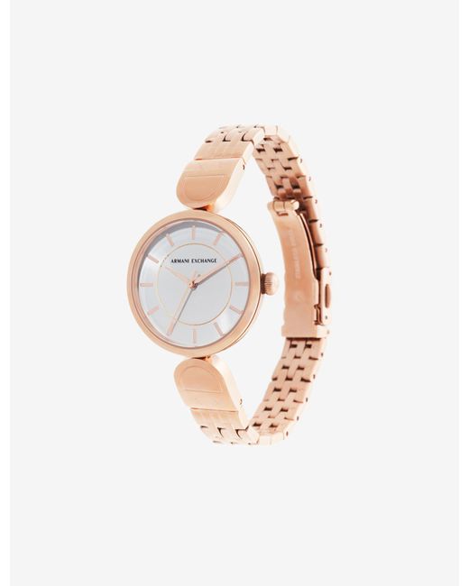rose gold armani exchange watch