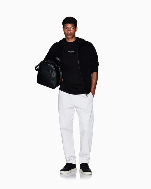 T-Shirt Coupe Régulière Avec Passepoil Contrasté ARMANI EXCHANGE pour homme en coloris Black