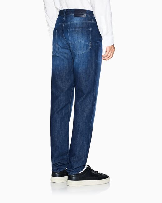 ARMANI EXCHANGE Blue Slim-Fit 5-Pocket Jeans for men