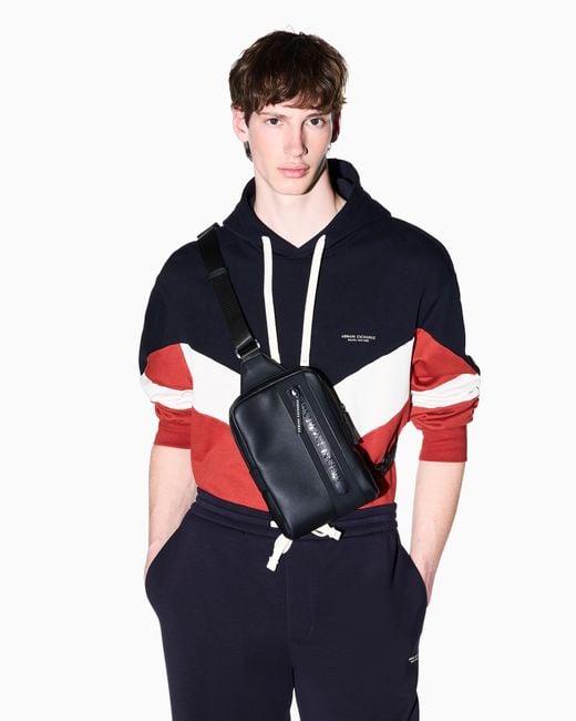 ARMANI EXCHANGE Blue Bodypack Backpack for men