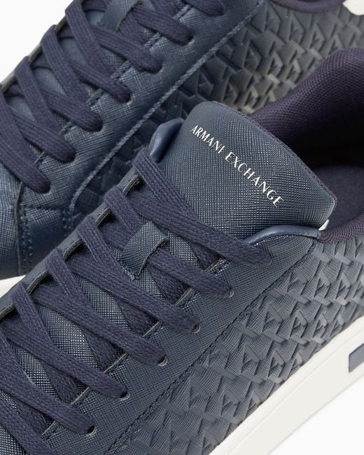 ARMANI EXCHANGE Blue Sneakers for men
