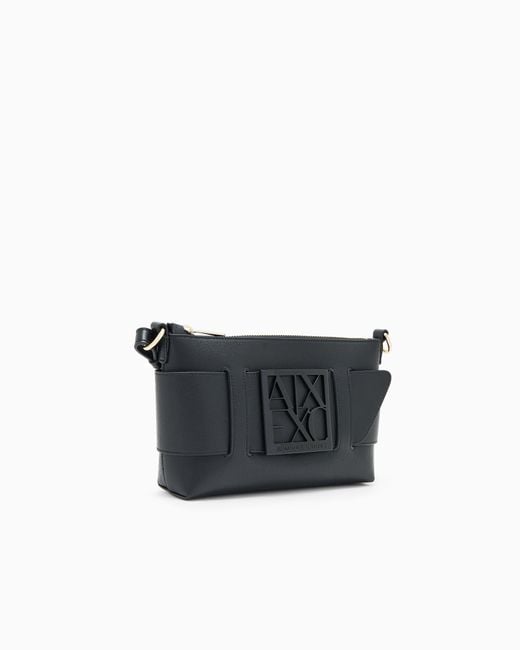 ARMANI EXCHANGE Gray Logo Bag With Embossed Front And Adjustable Strap