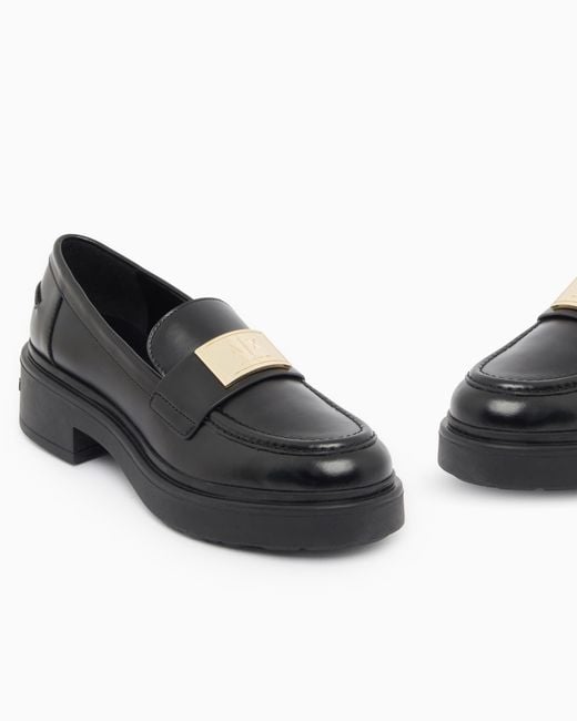 ARMANI EXCHANGE Black Loafer