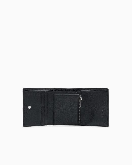 ARMANI EXCHANGE Black Mini Wallet With Shaped Stitching
