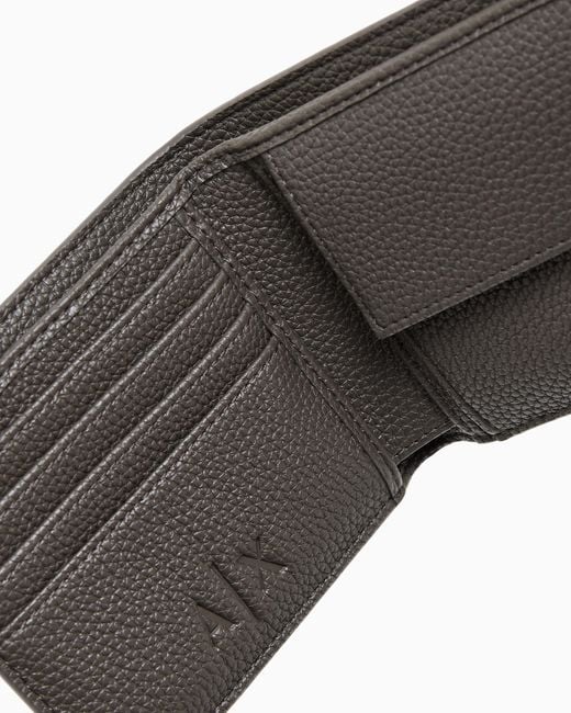 ARMANI EXCHANGE White Bifold Wallet With A Coin Pocket for men