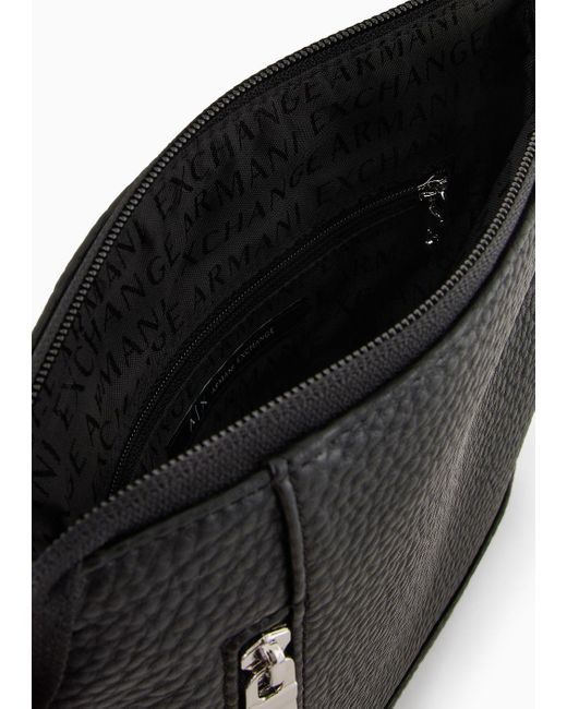 Crossbody Bag Piatta Con Tasca Esterna di Armani Exchange in Black da Uomo
