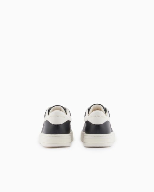 ARMANI EXCHANGE White Sneakers With Webbing And Rubber Sole for men