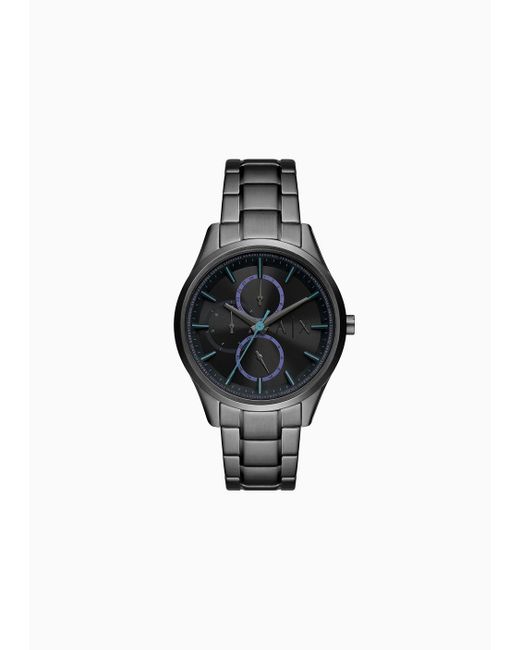 Armani Exchange Multifunction Black Stainless Steel Watch for men