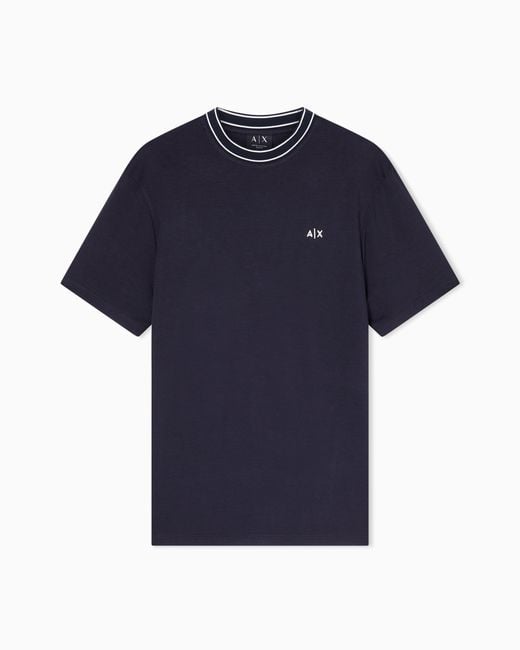 ARMANI EXCHANGE Blue Slim Fit T-Shirt for men