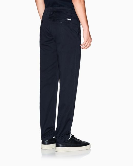 ARMANI EXCHANGE Blue Straight-Leg Chinos for men