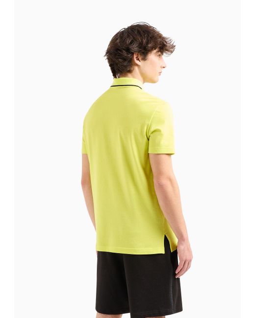 Armani Exchange Yellow Regular Fit Polo Shirt In Asv Organic Cotton for men