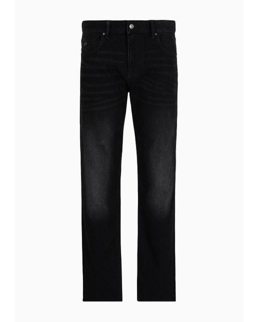 Armani Exchange Black J13 Slim Fit Jeans In Indigo Denim for men