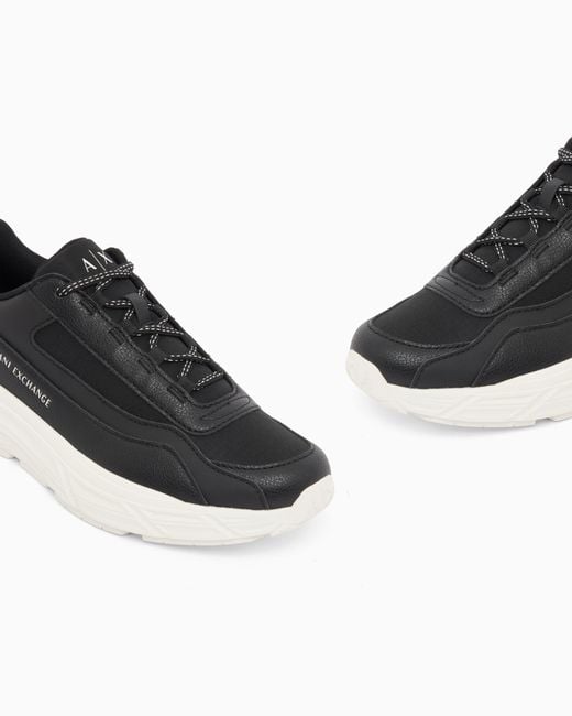 ARMANI EXCHANGE White Sneakers With Ripstop And Rubber Sole for men