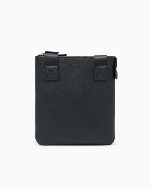 ARMANI EXCHANGE Black Flat Crossbody Messenger Bag for men