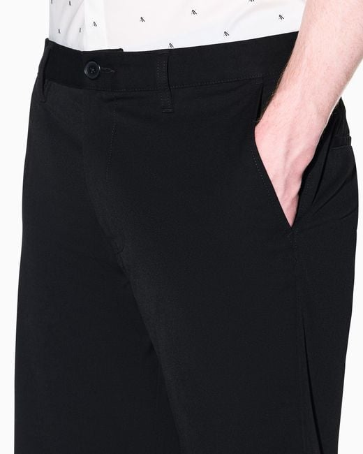ARMANI EXCHANGE Black Cotton Bermuda Shorts for men