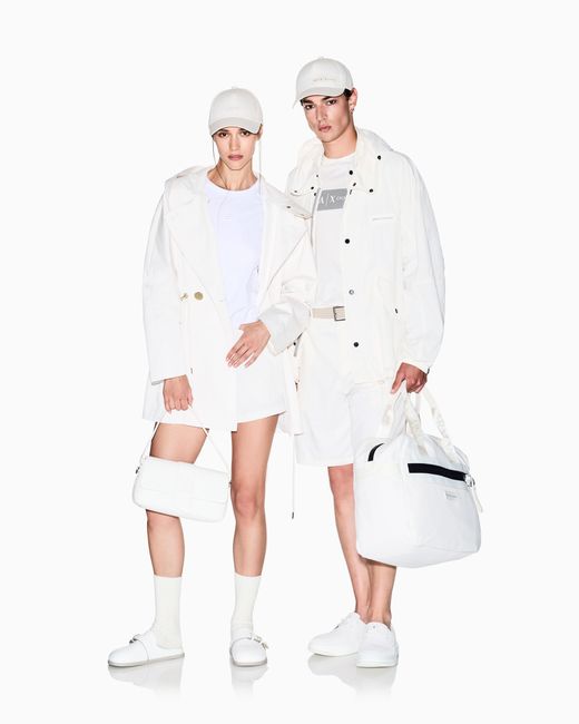 ARMANI EXCHANGE White Cotton Hat for men