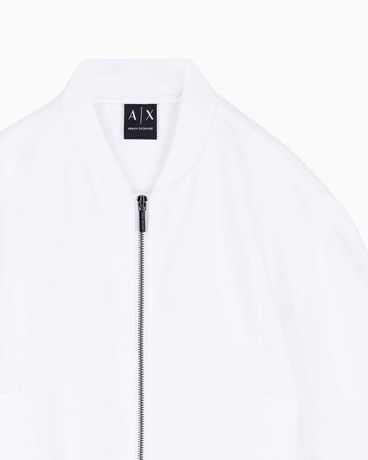 ARMANI EXCHANGE White Oversized Blouson