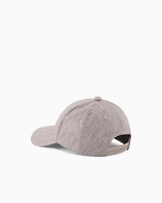 ARMANI EXCHANGE Gray Patterned Baseball Cap for men