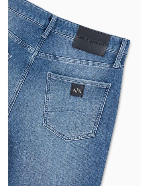 Armani Exchange Blue J14 Skinny Fit Jeans In Comfort Denim for men