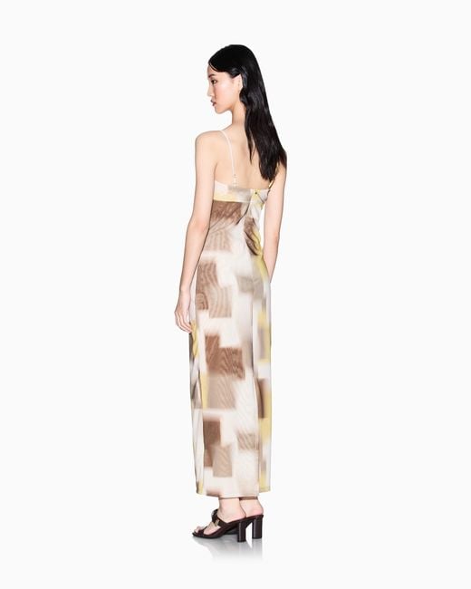 ARMANI EXCHANGE Natural Maxi Dress With Thin Straps