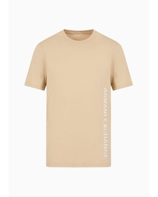 T-shirt Regular Fit In Cotone Organico Asv Con Stampa di Armani Exchange in Natural da Uomo