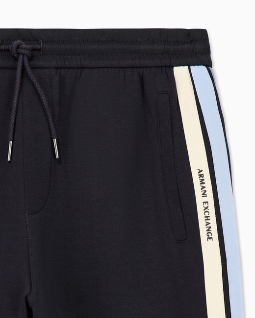 ARMANI EXCHANGE Black Structured Sweatpants for men