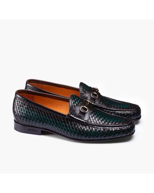 Armos Black Woven Moccasin for men