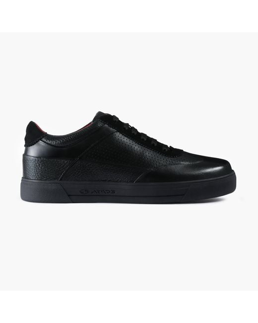 Armos Black Breathable Leather Sneaker for men
