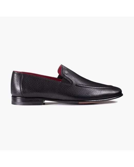 Armos Black Deer Leather Loafer for men