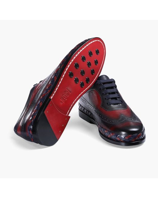 Armos Blue And Brogue Sneaker for men