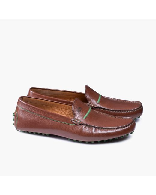 Armos Red Leather Driving Moccasin for men