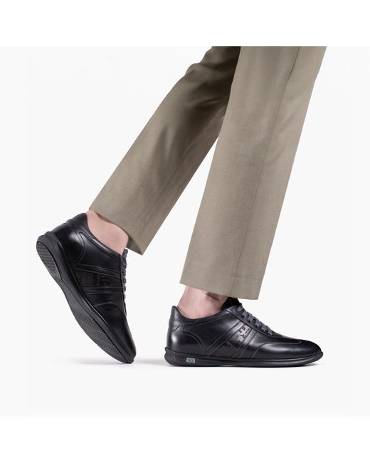 Armos Blue Dark Leather Sneaker for men