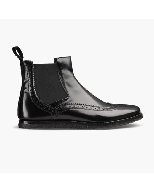 Armos Black Patent Leather Chelsea Boot for men