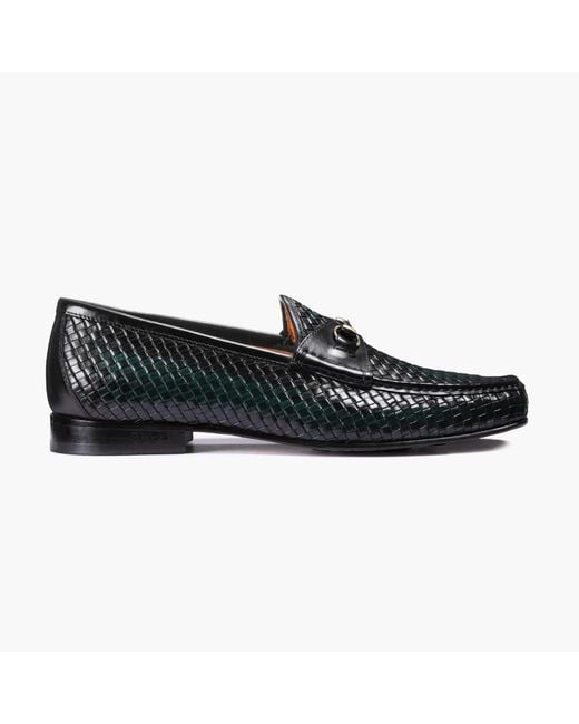 Armos Black Woven Moccasin for men