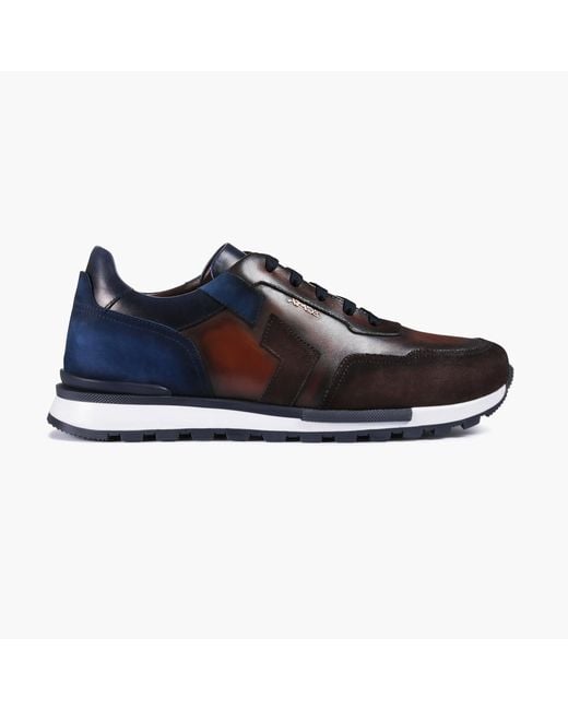 Armos Blue And Leather Sneaker for men