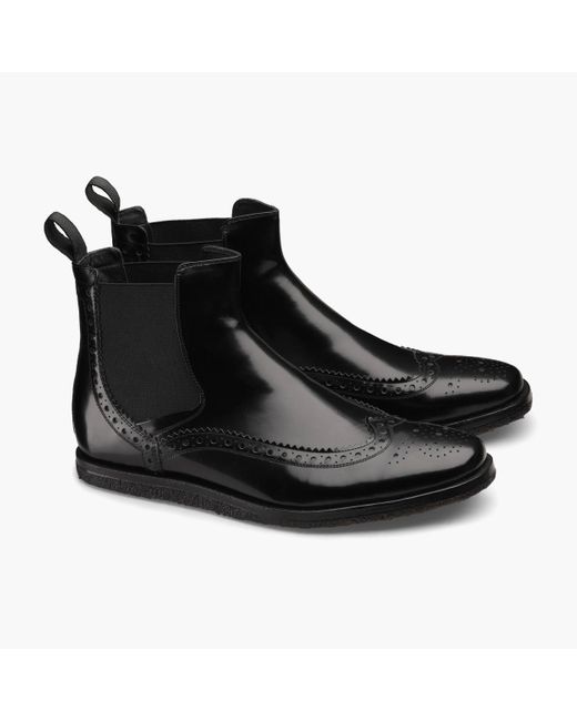 Armos Black Patent Leather Chelsea Boot for men