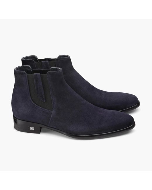 Armos Blue Suede Ankle Boot for men