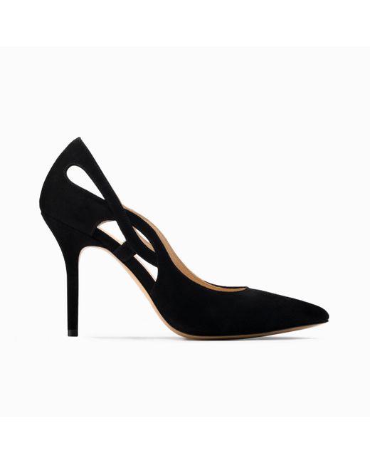 Armos Black Suede Pump