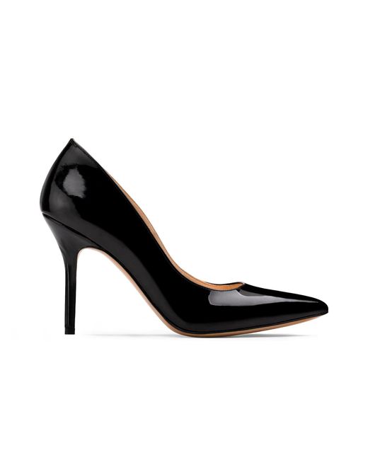 Armos Black Patent Pointed-Toe Pump