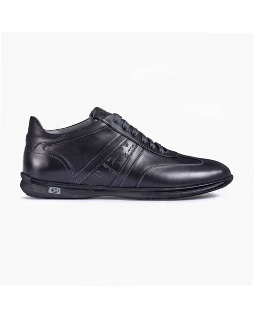 Armos Blue Dark Leather Sneaker for men