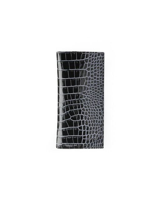 Armos Black Croc-Printed Wallet for men