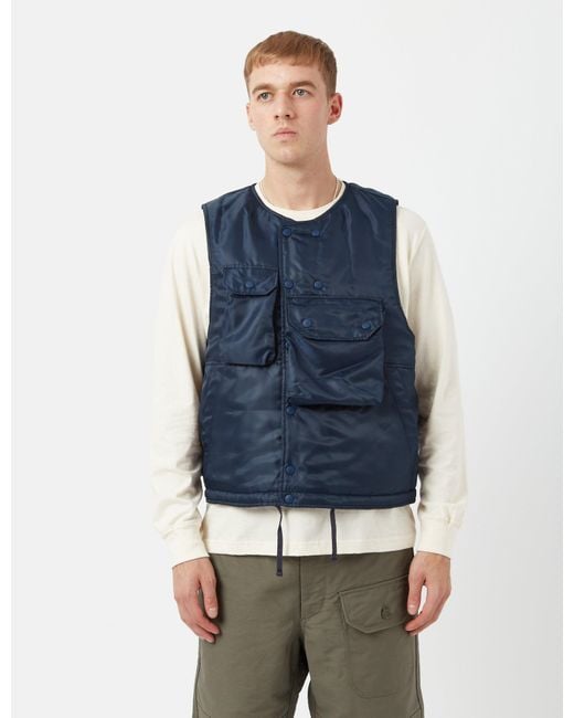 Engineered Garments Cover Vest (pilot Twill) in Blue for Men | Lyst