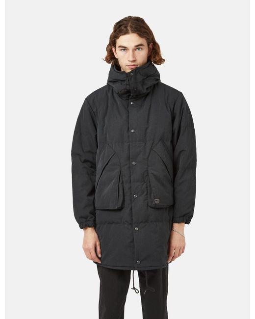Snow Peak Takibi Down Coat in Black for Men | Lyst
