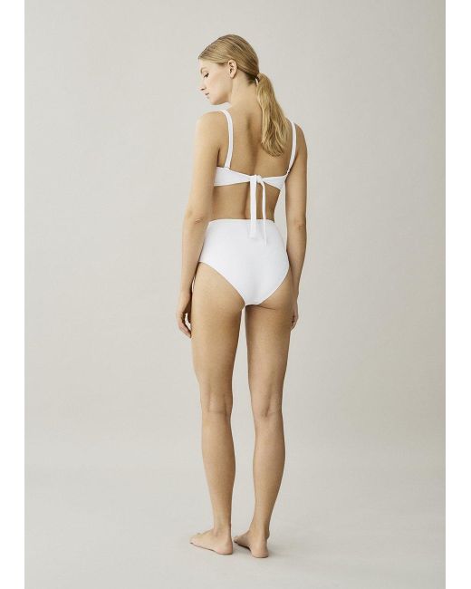white high rise bikini bottoms
