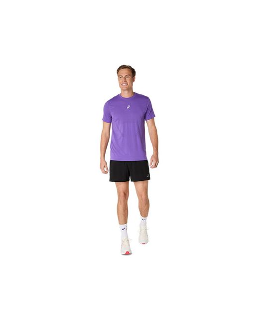 Asics ROAD SEAMLESS SS TOP in Purple für Herren