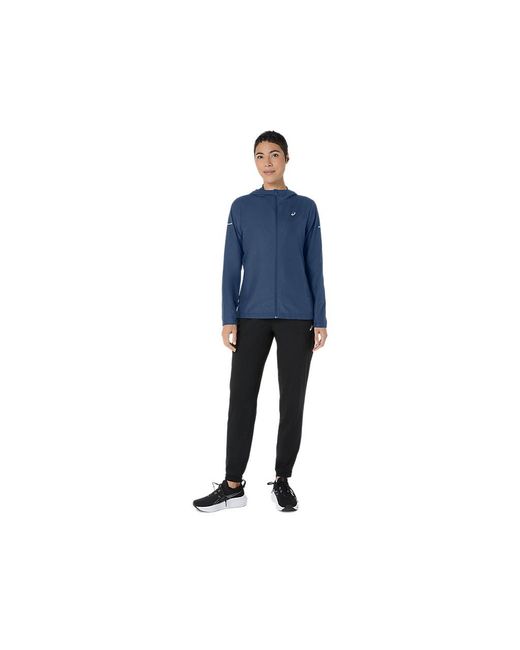 Asics Sport Run Hood Jacket in het Blue