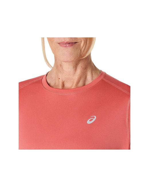 Asics Red CORE LS TOP