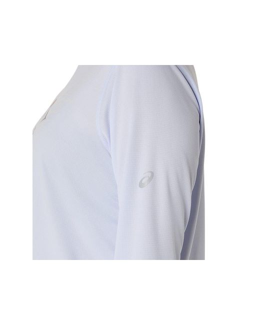 Asics White Fujitrail Logo Ls Top