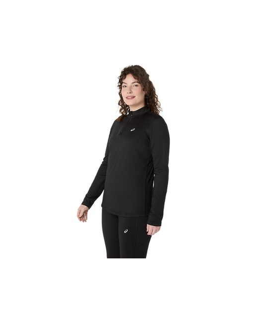 Asics Black Core Ls 1/2 Zip Winter Top
