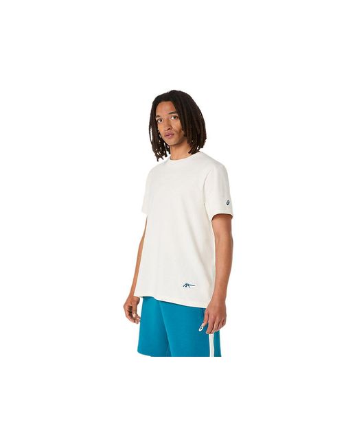 Asics Blue Heritage Heavy Cotton Graphic Tee for men